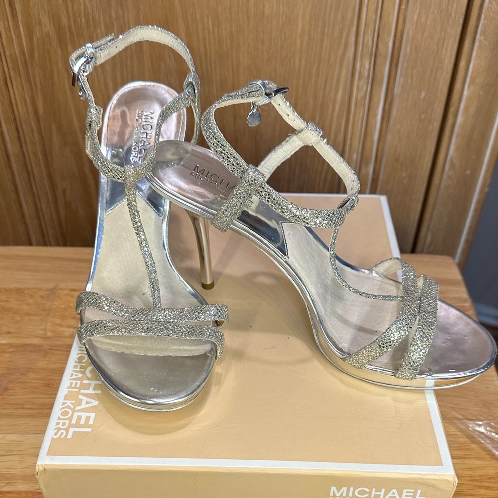 Michael Kors Gold Strappy Heels